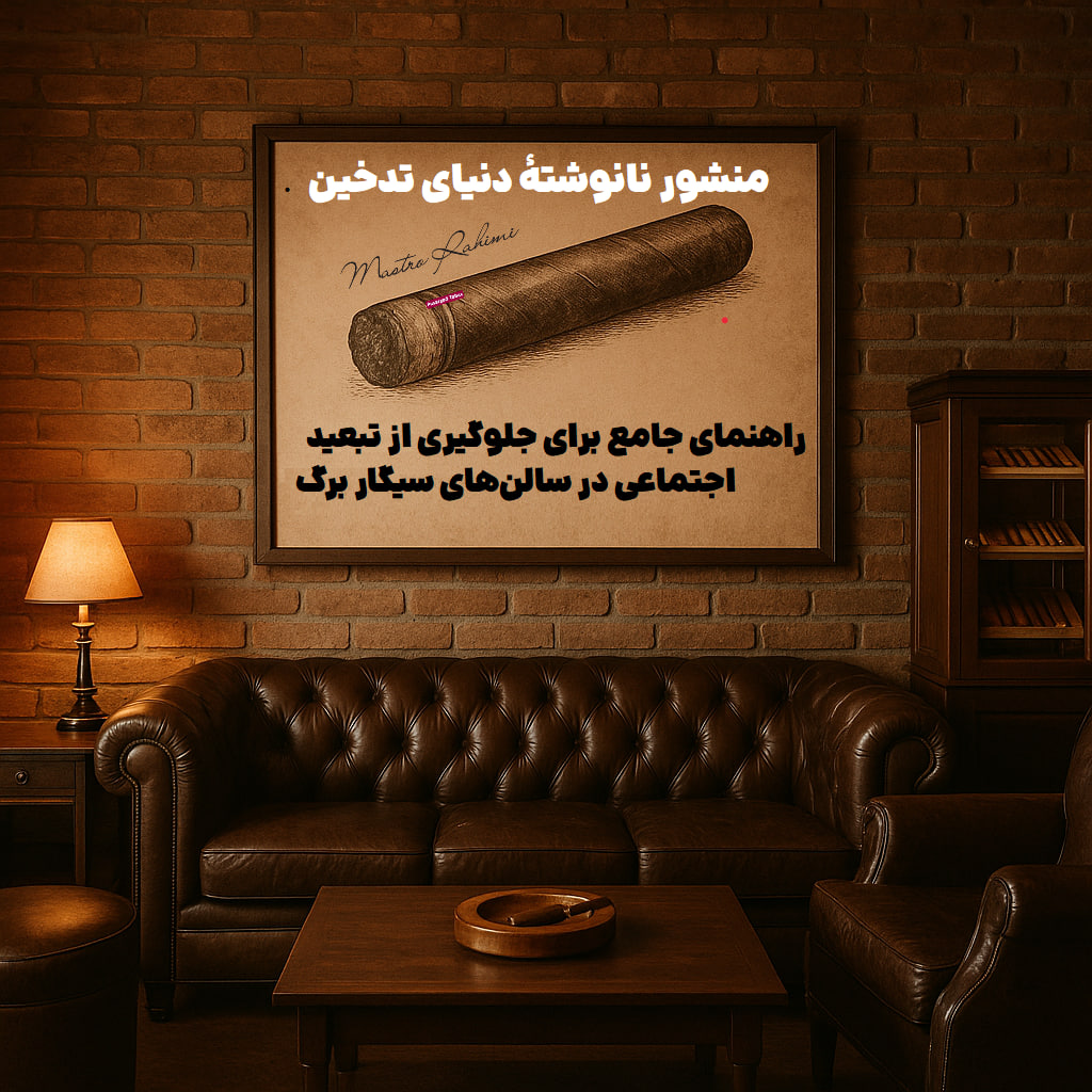 منشور نانوشتهٔ دنیای تدخین : راهنمای جامع برای جلوگیری از تبعید اجتماعی در سالنهای سیگار برگ